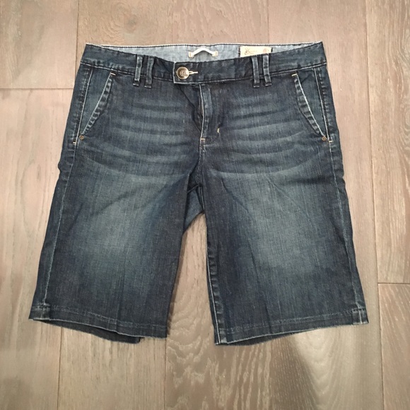 boyfriend denim jean Bermuda shorts