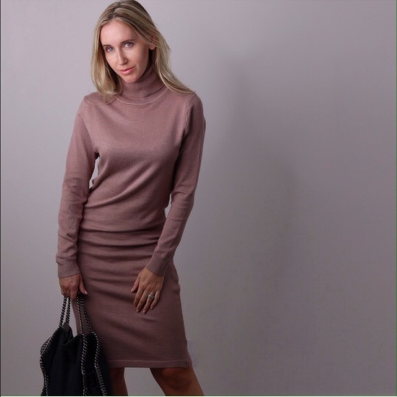 Uptown Sweater Dress | Mauve - Picture 2 of 4
