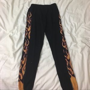 Black flame joggers