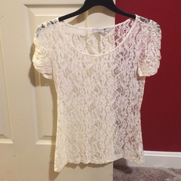 Cream lace shirt