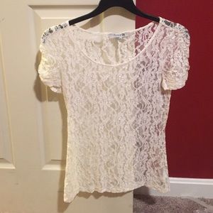 Cream lace shirt