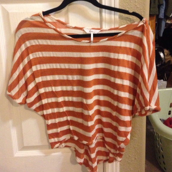 Orange and white stripe crop top - Picture 1 of 1