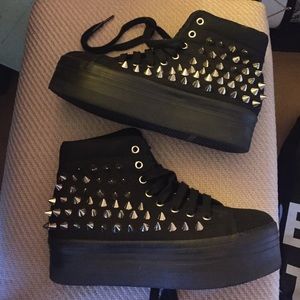 Jeffrey Campbell HOMG black studded platforms