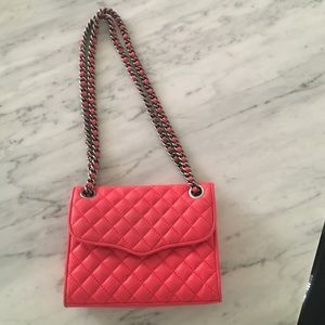 Rebecca minkoff quilted mini affair bag. Red.