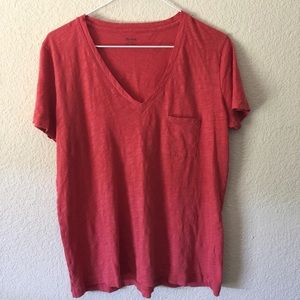 Madewell Whisper Cotton V-Neck Pocket Tee