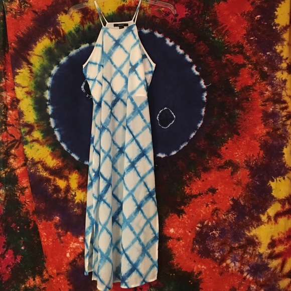 Blue Tye-Dye Crop Top