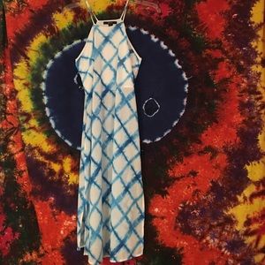 Blue Tye-Dye Crop Top