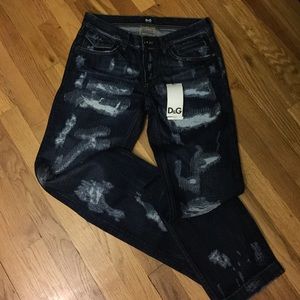 D&G distressed Jean.