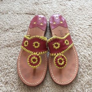 Jack Rogers Red & Yellow - Size 7.5