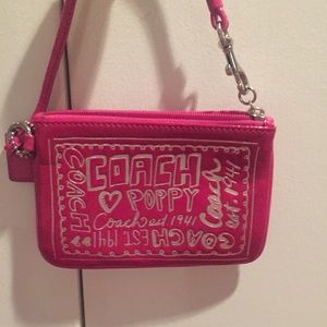 Authentic Coach Poppy Wristlet