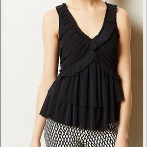 Anthropologie Deletta Amaris Ruffled Tank Sz S