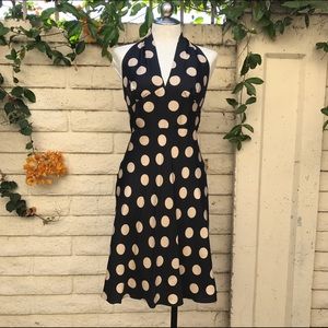 Laundry Retro Polka Dot Halter Dress - 6