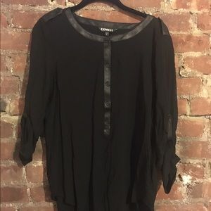 Express Leather Lined Blouse
