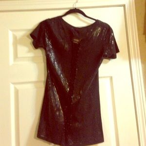 Black lace up back