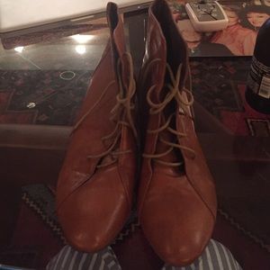 Cute brown lace up booties !!