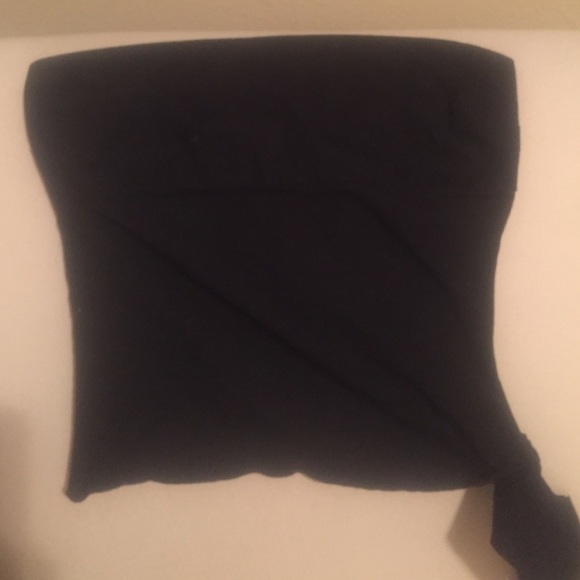 Black tube top. Crop top.