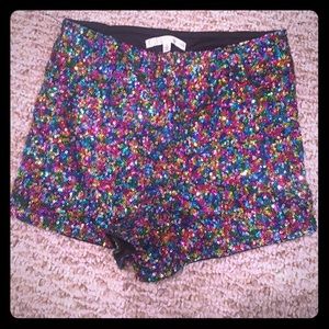 Sequined booty shorts