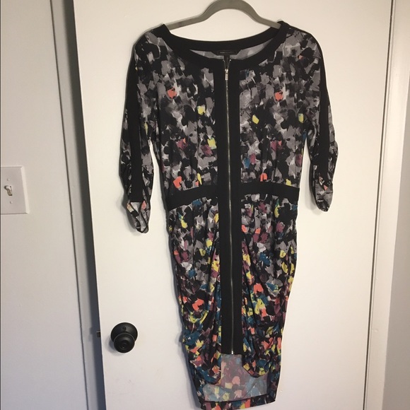 BCBG black zip front dress