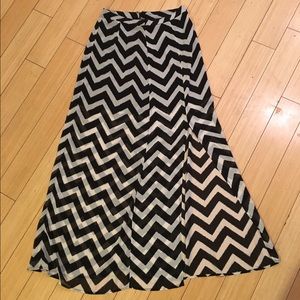 Chevron Maxi Skirt