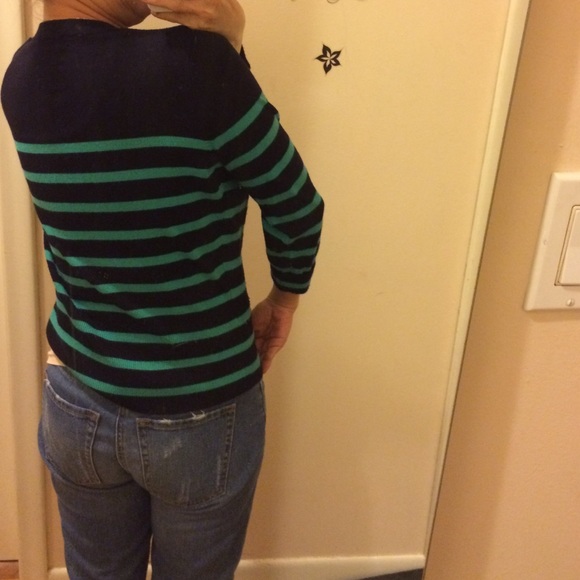 Green and navy blue cardigan super such. - Picture 2 of 4