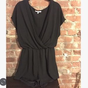 Black Chiffon Romper