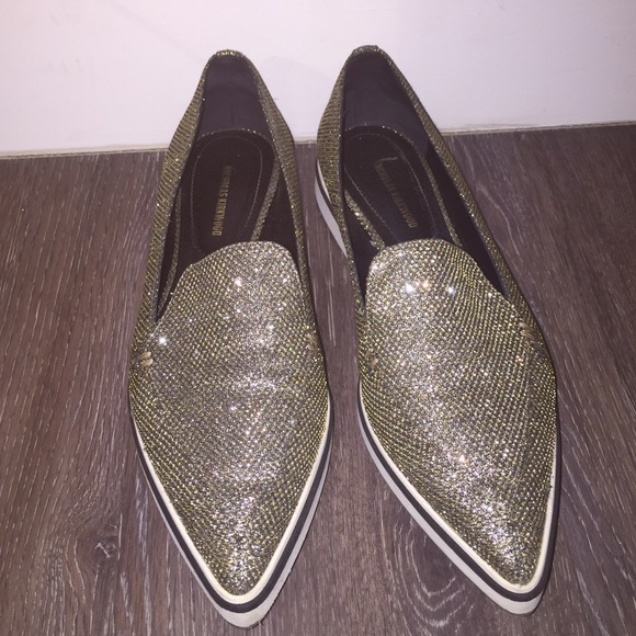 Nicholas Kirkwood Glitter Pointed Flat