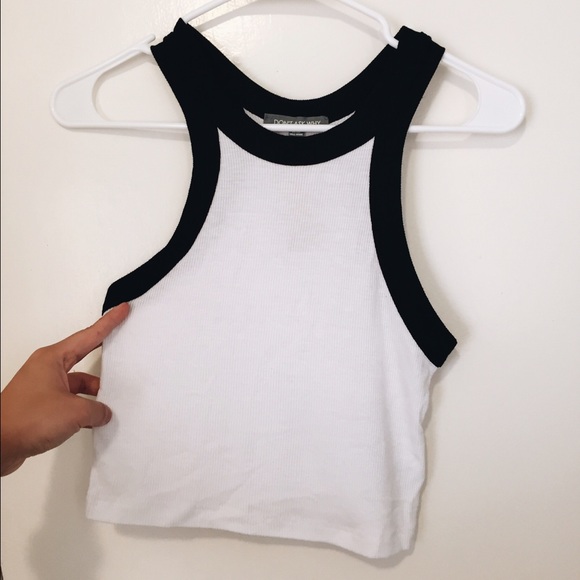 UO NWT Black&White Crop Top