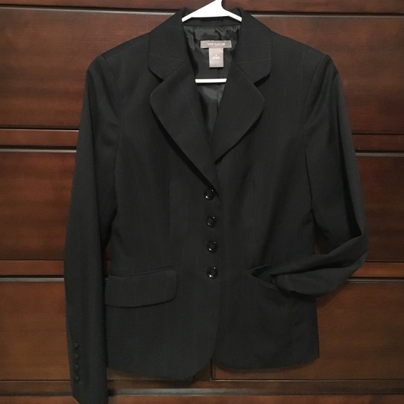 Ann Taylor Red Pinstripe Blazer