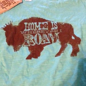 junk gypsy shirt! "home is wherever I roam"