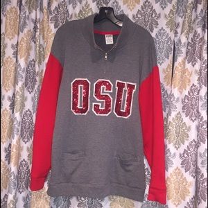 EUC OSU Victoria Secret Half Zip