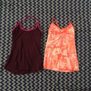 Cute strappy criss cross back workout tanks