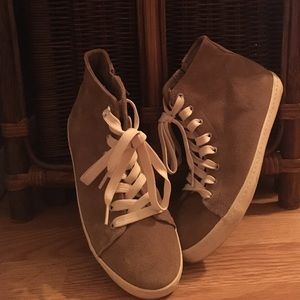 Forever 21 tan/dark khaki color high-tops.