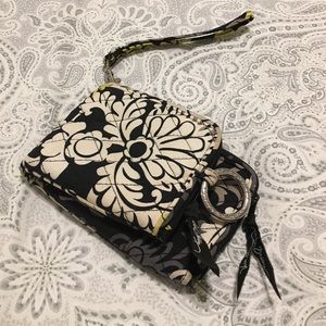 Vera Bradley wallet with wristlet clip attachment
