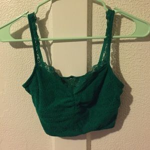 Gilly Hicks Green Lace Bralette Small Bralette