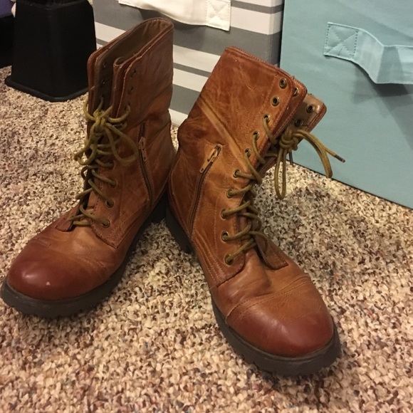 Brown Combat Boots