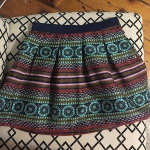 Anthropologie printed mini skirt