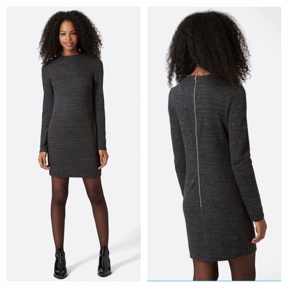 Topshop Dresses & Skirts - Topshop Grey Long Sleeve Dress