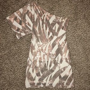 B. Darling Rose Gold Sequin Dress