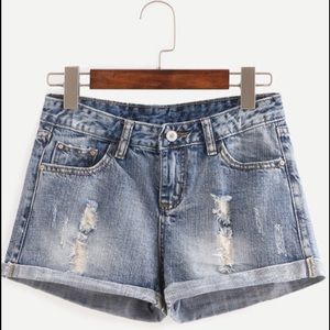 Denim shorts