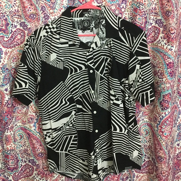 Funky print button up