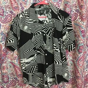 Funky print button up