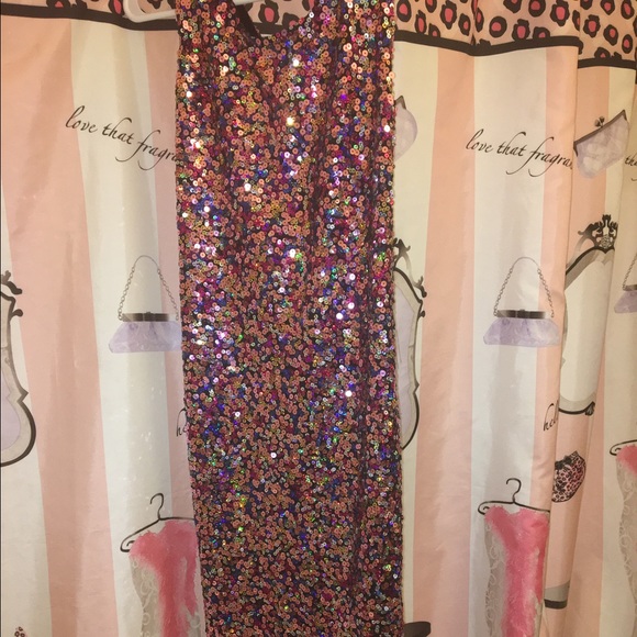 ASOS multi colored sequin dress