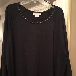 Black Michael Kors long sleeve shirt with studs