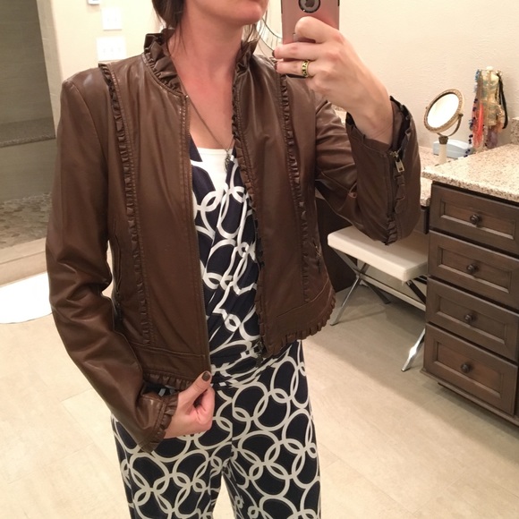 **SOLD**Miss Sixty flirty brown leather jacket