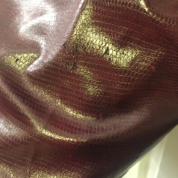 Burgundy polyurethane backless party dress small - Picture 4 of 4