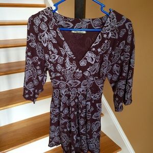 Anthropologie Velvet Blouse