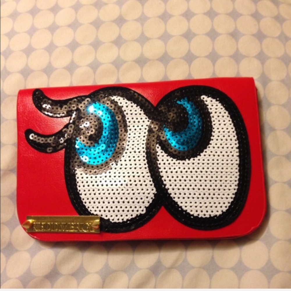 🎉face crossbody 🎉emoji Sequin clutch/cross body/wristlets/ red crossbody
