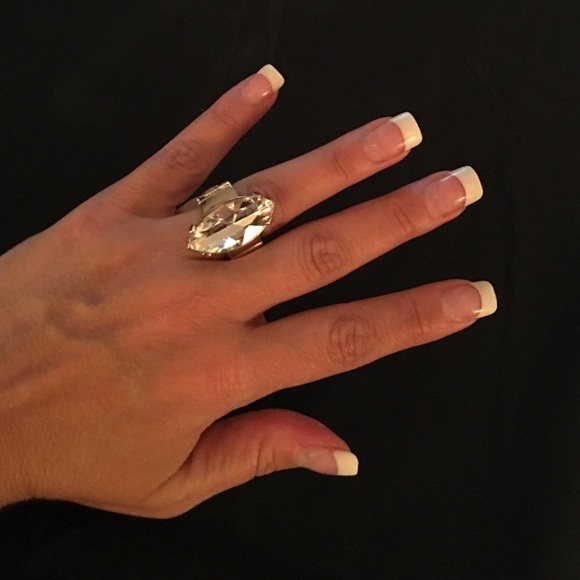 💗Sparkly rhinestone stretch ring in silver