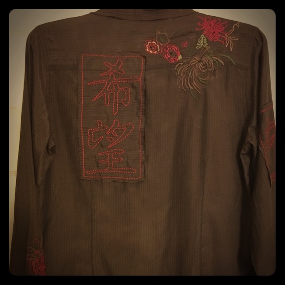 Silk button down shirt