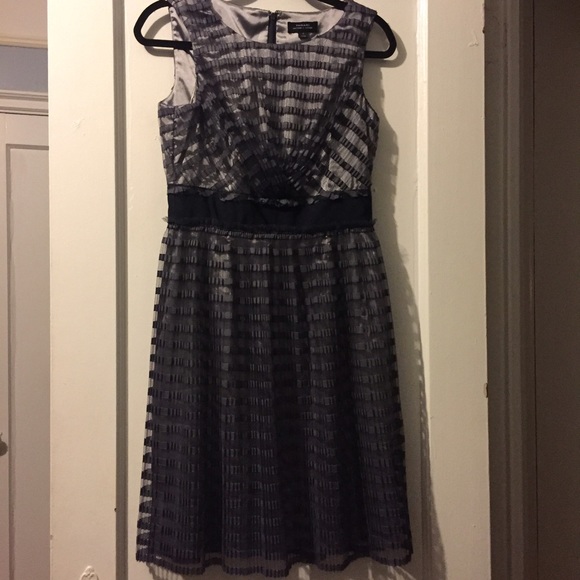 Grey Tahari Ruffle Dress Sz 4